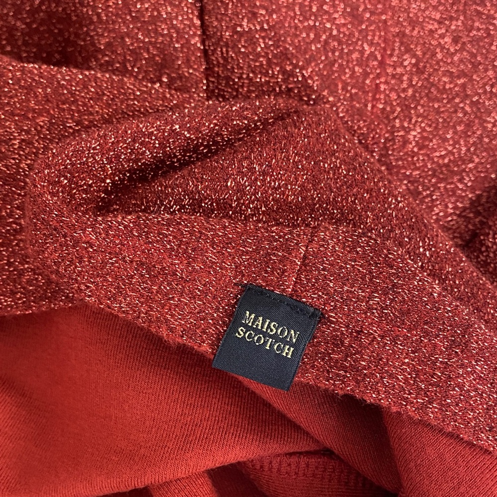 Scotch & Soda Sparkling Russet Orange Ruffle Sweatshirt - Picture 8 of 8